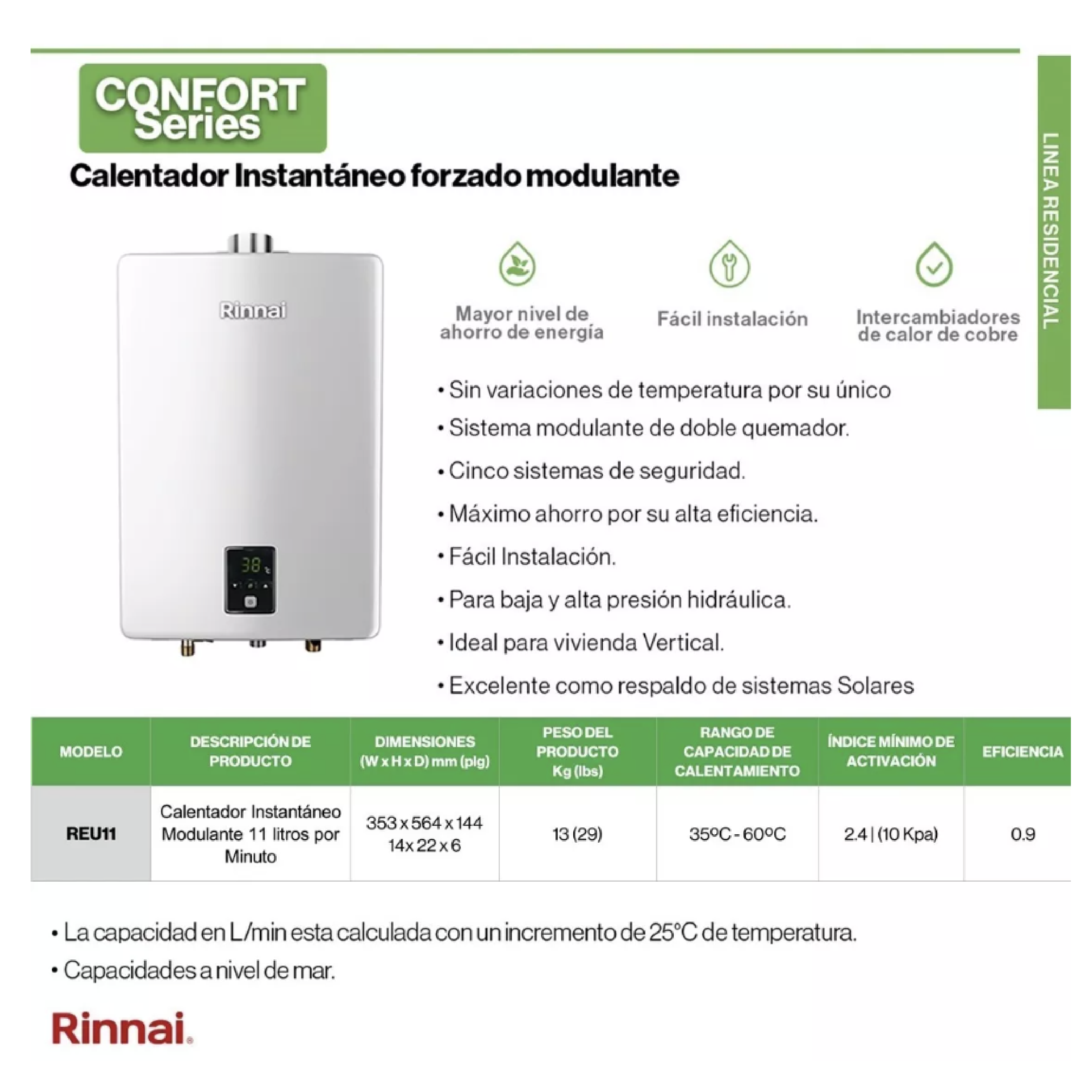 Rinnai Comfort REU-11