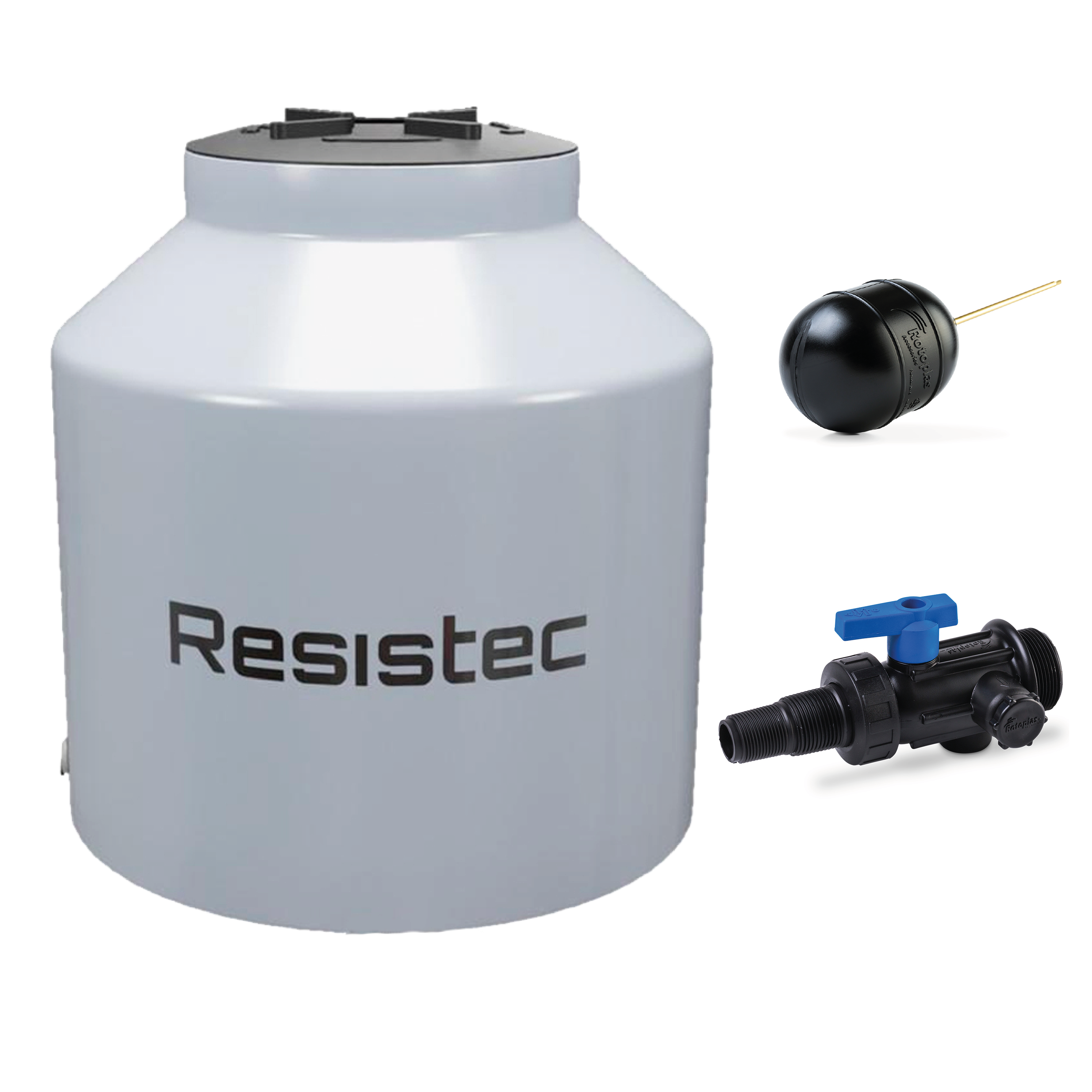 RESISTEC 1100 litros con valvula flotador RESISTEC