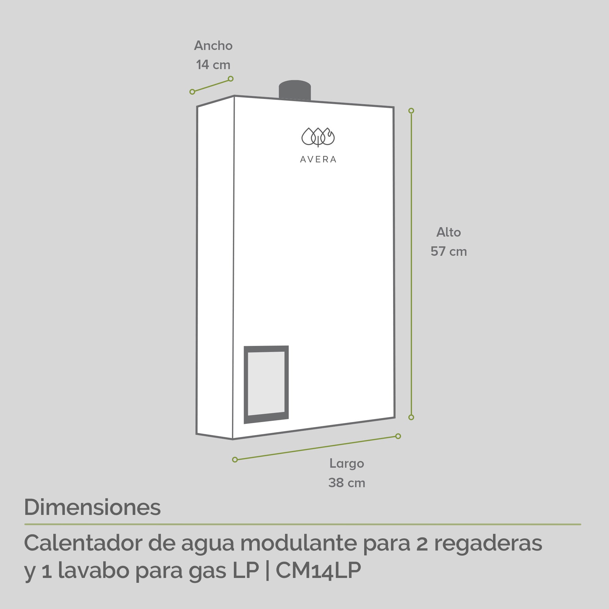 Calentador Modulante Avera 14 litros