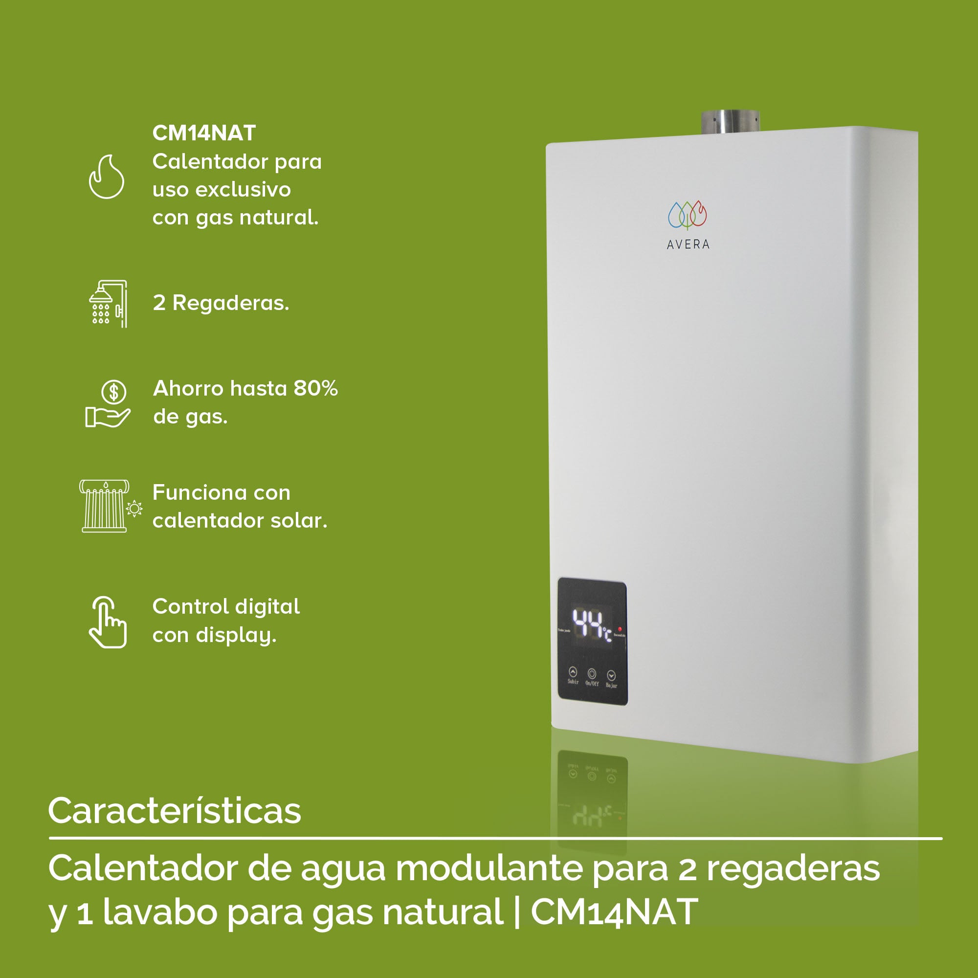 Calentador Modulante Avera 14 litros