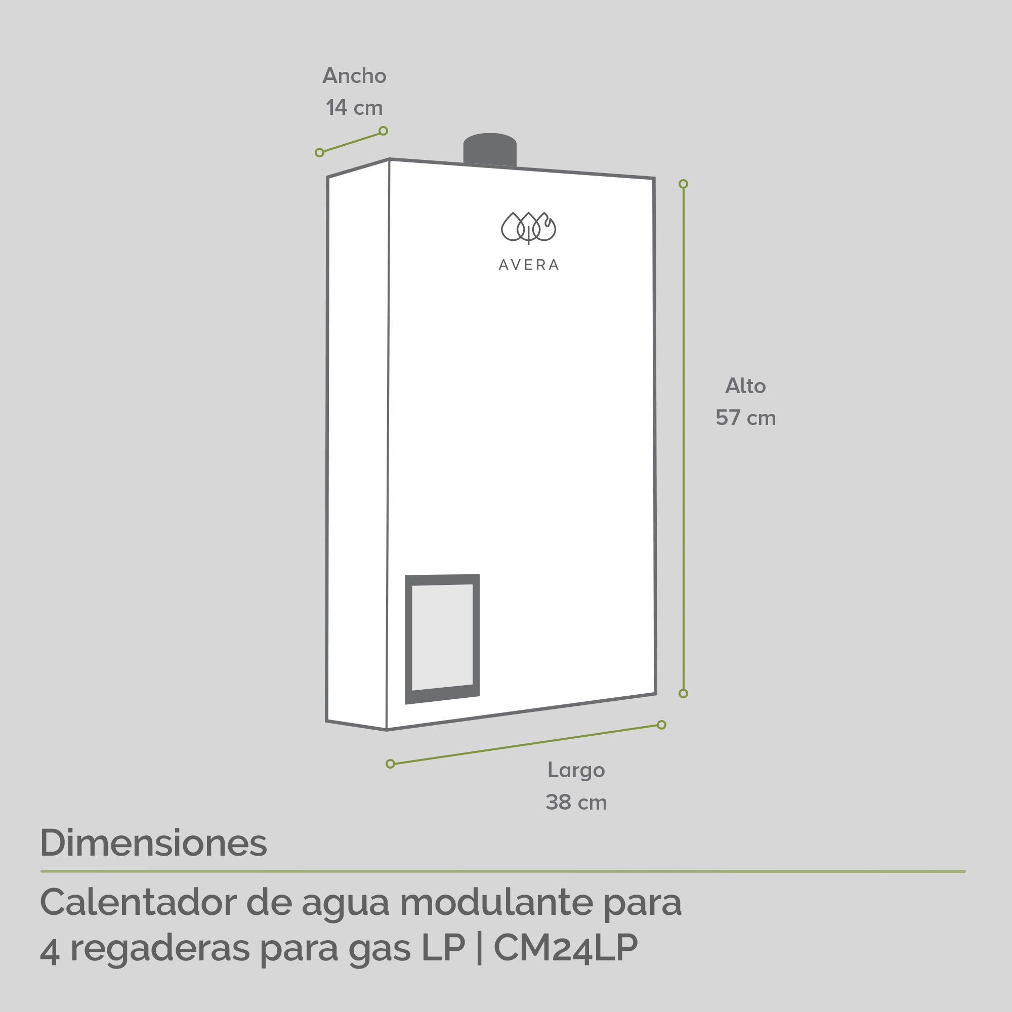 Calentador Modulante Avera 24 litros